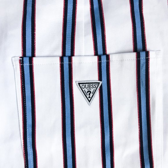 Guess Women's Kairi Metallic Striped Shorts - Picture 7 of 7